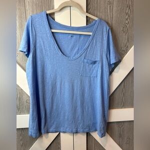 B057. Caslon® Rounded V-Neck Tee • Plus 1X